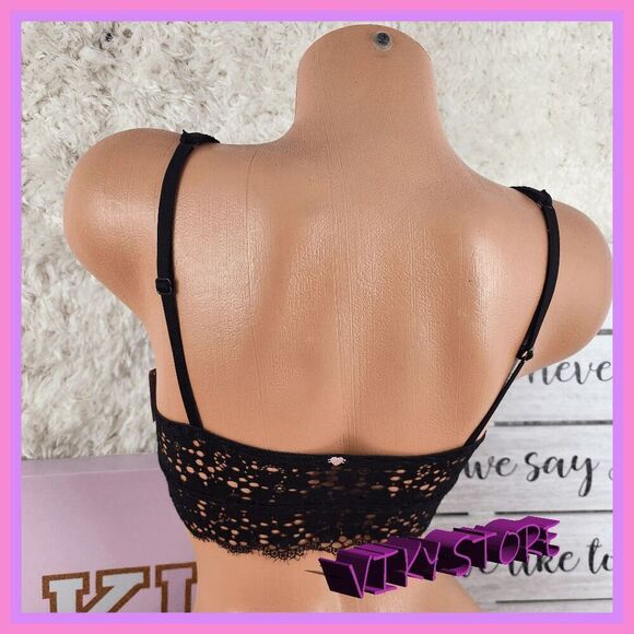 NWT Victoria's Secret Black Lace Bralette Small #7212 - Perfect Fit for All 💖 N - Picture 5 of 6
